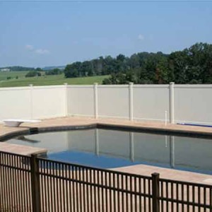 White Vinyl Pool Fence